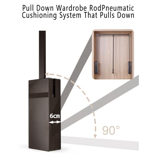 Pigne de garde-robe télescopique avec tampon double et base élargie LWX - 6