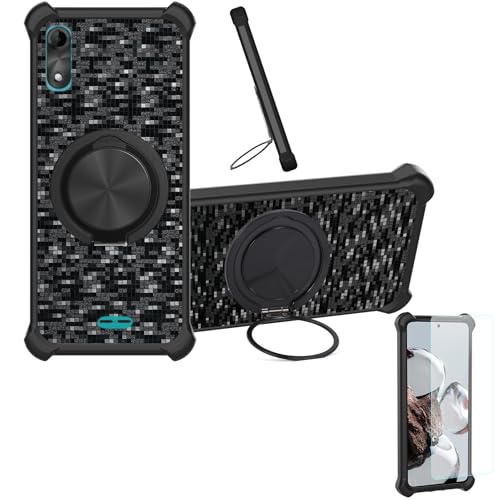 �Ή� Wiko Y51 �P�[�X Phone Case [1�� 9H+�d�x���� �K���X�t�B����][360°��]���X�^���h�A�}�O�l�b�g��]CX-11-HEI