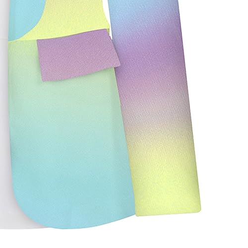 Womens Plus Size Blazer Suit Lightweight Button Lapel Long Sleeve Tie-Dye Gradient Jackets Casual Coat with Pockets3