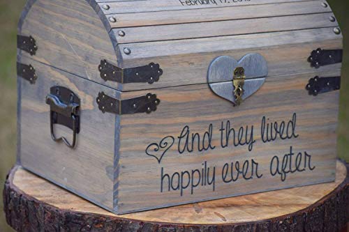 Rustic Wooden Card Chest - Rustic Wedding Decor Box- Wedding Card Box - Rustic Wedding Card Box - Wedding Card Holder - Wedding Card Box - Thumbnail 5