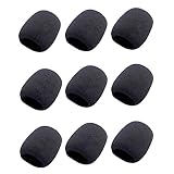 SUPVOX 9 piezas de Micrófono Eva para Ktv Protector Antipolvo y Antisoplo Compatible con Micrófonos de Mano Excelente Elasticidad y Transpirabilidad Color Negro