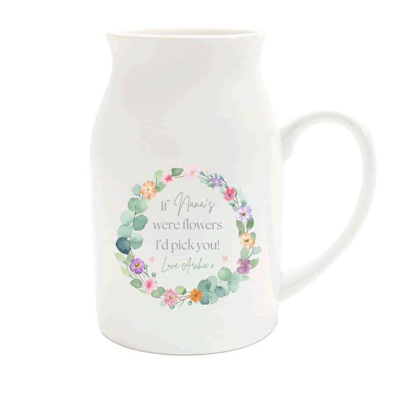 Personalised If Nana's Were Flowers I'd Pick You Ceramic Vase - Pastel Colours