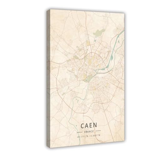 Generisch Caen Frankreich Stadtkarte Leinwand Poster 50x75cm