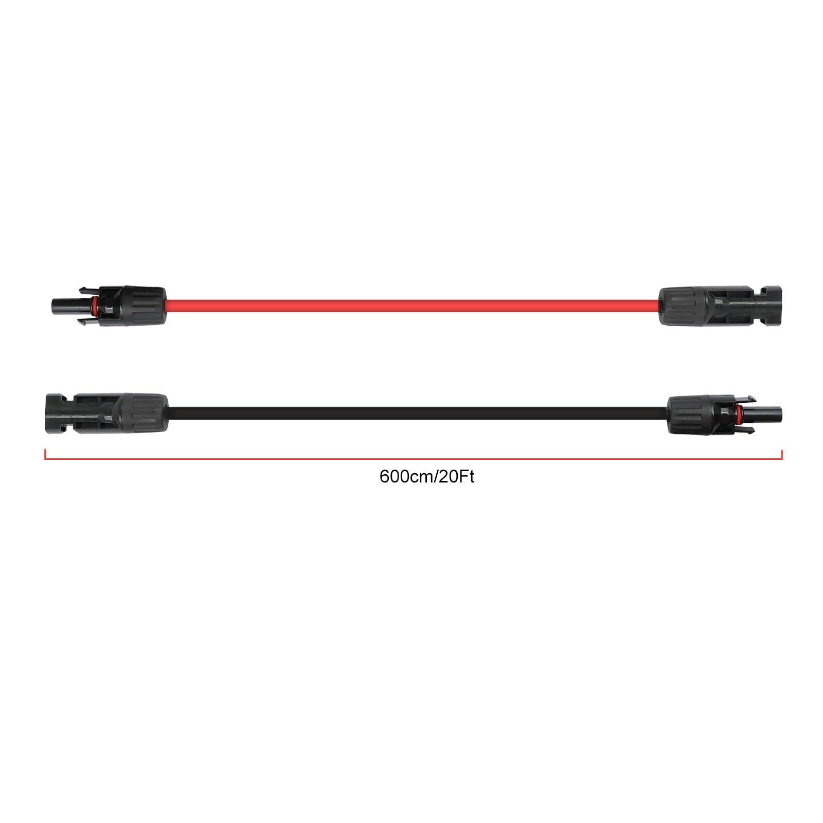 Rallonge de panneau solaire 6 mm² Rouge et noir 6 mm²