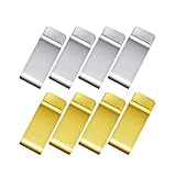 Clip para billetes de plata está fabricado en acero inoxidable de alta calidad. Clip dorado para billetes de latón, fuerte y robusto, pulido excelente no es fácil de rayar, diseño simple y ligero.