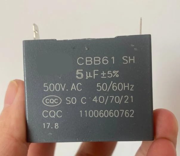 1pc 50/60Hz Polypropylene Film electronic starter Start Fan Capacitor 500V 5 uF