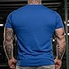 GYMTIER Royal Navy UK Flag Men's Gym T-Shirt Bodybuilding Training Workout Lifting Top Clothing, Royal Blue, XL #2