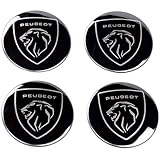 DabbOo 4 Stück 56mm Auto Nabendeckel für Peugeot New 5008 4008 3008 2008 508 408 308 208 RCZ, Radnabenkappen Felgendeckel Felgenkappen Nabenkappen mit Logo Radnabenabdeckung Auto Zubehör,normal-A