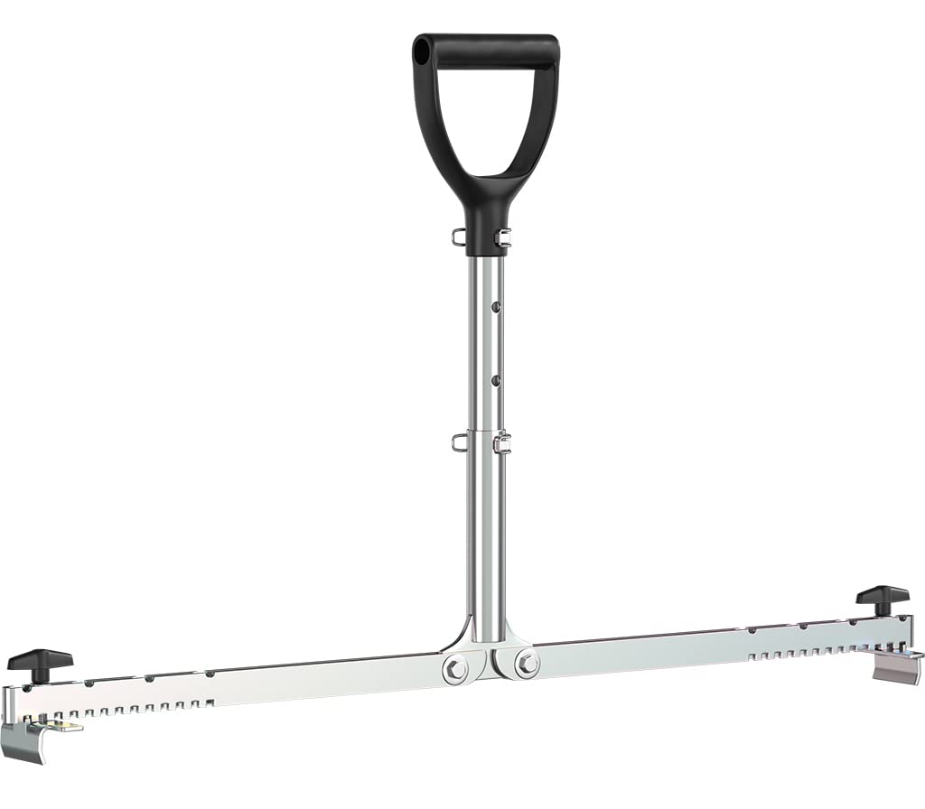 LANGFIT® Plattenheber 50 bis 80cm - Rückenfreundlich durch 3-fach höhenverstellbarem Griff - Schonend für Rücken und Hüfte! Tragkraft bis 60kg - Made in Germany - MS-PH5080T