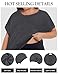 Koscacy Plus Size Open Back Tops for Women Summer Short Sleeve Blouses Criss Cross Cropped Shirts Gym Running Outfit Black Grey 4XL