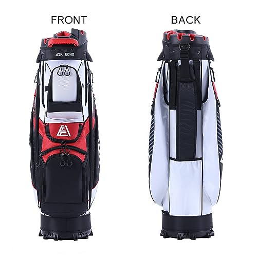 ASK ECHO T-Lock Golf Cart Bag with 14 Way Organizer Divider Top, Premium Cart Bag with Handles and Rain Cover for Men - Image 6