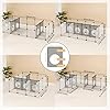 DINMO-Rabbit-Playpen-Guinea-Pig-playpen-Game-Holes-Design-Plastic-and-Matel-Design-Floor-Mat-Design-and-Bottom-Design-Connectors-Accessories-for-Choose-DIY-Visualization-Expanded-Portable-for-Small-An Unique Pet Playpen