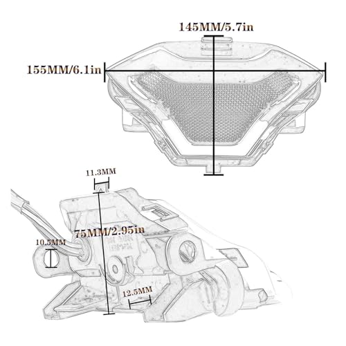 Feu stop moto LED puissant et clignotants intégrés YZF R3 MT07 - 6