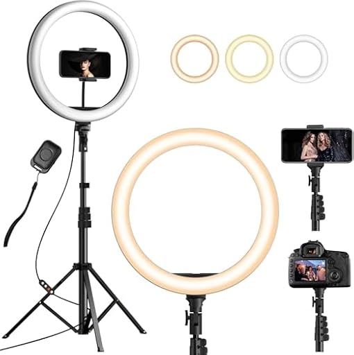 YOHOOLYO Aro de Luz con Tripode 12" Ring Light con Control Remoto 3 Modos 10 Brillos Regulables Anillo de Luz para TikTok, Maquillaje, Video Selfie, Youtube e Live Stream | Ya disponible en tu tienda friki favorita! En mundofriki.es!