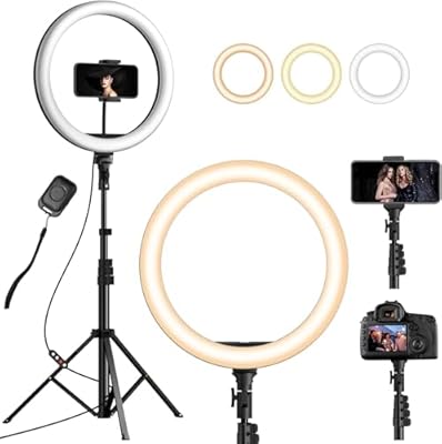 YOHOOLYO Aro de Luz con Tripode 12" Ring Light con Control Remoto 3 Modos 10 Brillos Regulables Anillo de Luz para TikTok, Maquillaje, Video Selfie, Youtube e Live Stream | Ya disponible en tu tienda friki favorita! En mundofriki.es!