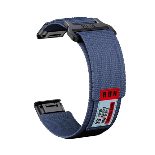 [PLYYQZM] 20mm 22mm 26mmiCxg.Gar min ɍ Fenix 8 E 7 X Pro 6 6X 5 5X Plus Quick Fitxg{\2uXbgɓKp(Dark blue,20mm)