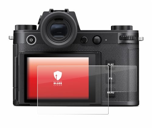upscreen Screen Protector Film compatible with Leica SL3 (Display + top plate display) - 9H Glass Protection, Extreme Scratch Resistant, 1-Pack, Clear