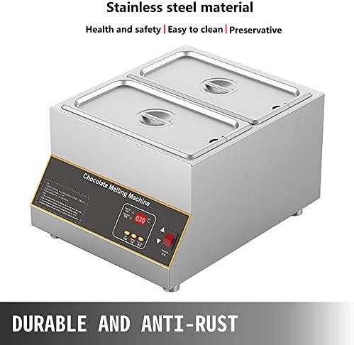 Electric Chocolate Melting Pot - Professional Tempering Machine with Digital Control, 1-4 Tank Capacity, Efficient Heater for Commercial Use, Perfect for Fondue & Baking