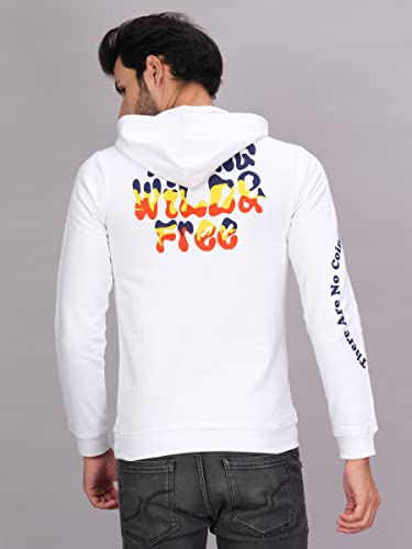 Image of ZU Mens 100% Cotton Full Sleeve Solid Looper Hooded Neck Sweatshirt