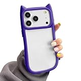 Diseño de oreja de gato 3D: esta divertida funda para teléfono móvil tiene un bonito diseño de orejas de gato de dibujos animados en 3D, bonita oreja de gato que hace que tu teléfono se vea más interesante y único.