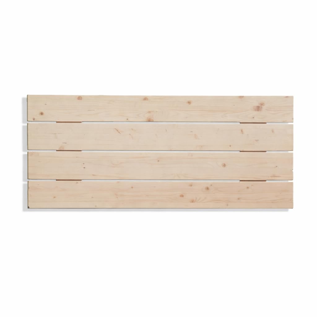 Silcar Home AVENCO - Cabecero de Cama de Madera Natural para Dormitorio - Cabecero Madera Maciza - Estilo Moderno y Sencillo - Fabricado en España (135 cm)