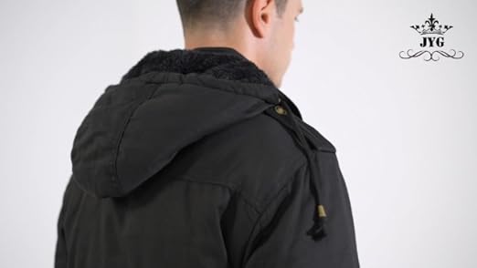 JYG Men's Winter Thicken Coat Casual Military Parka Jacket with