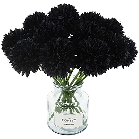 Tinsow 12 Pcs Faux Ball Chrysanthemum Bouquet Cover