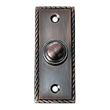 Adonai Hardware Rectangular Georgian Brass Bell Push or Door Bell or Push Button (Oil Rubbed Bronze)