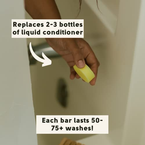 Zero Waste Mvmt Conditioner Bar | Sweet Orange + Grapefruit | Eco-Friendly Conditioner With Travel Container | Natural Salon Quality Conditioner, Zero Waste & Plastic Free #TOP1