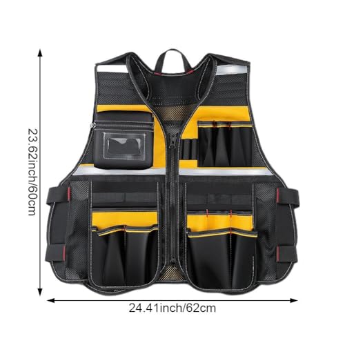 Gilet à outils réglable et organisateur de gilet multifonctionnel