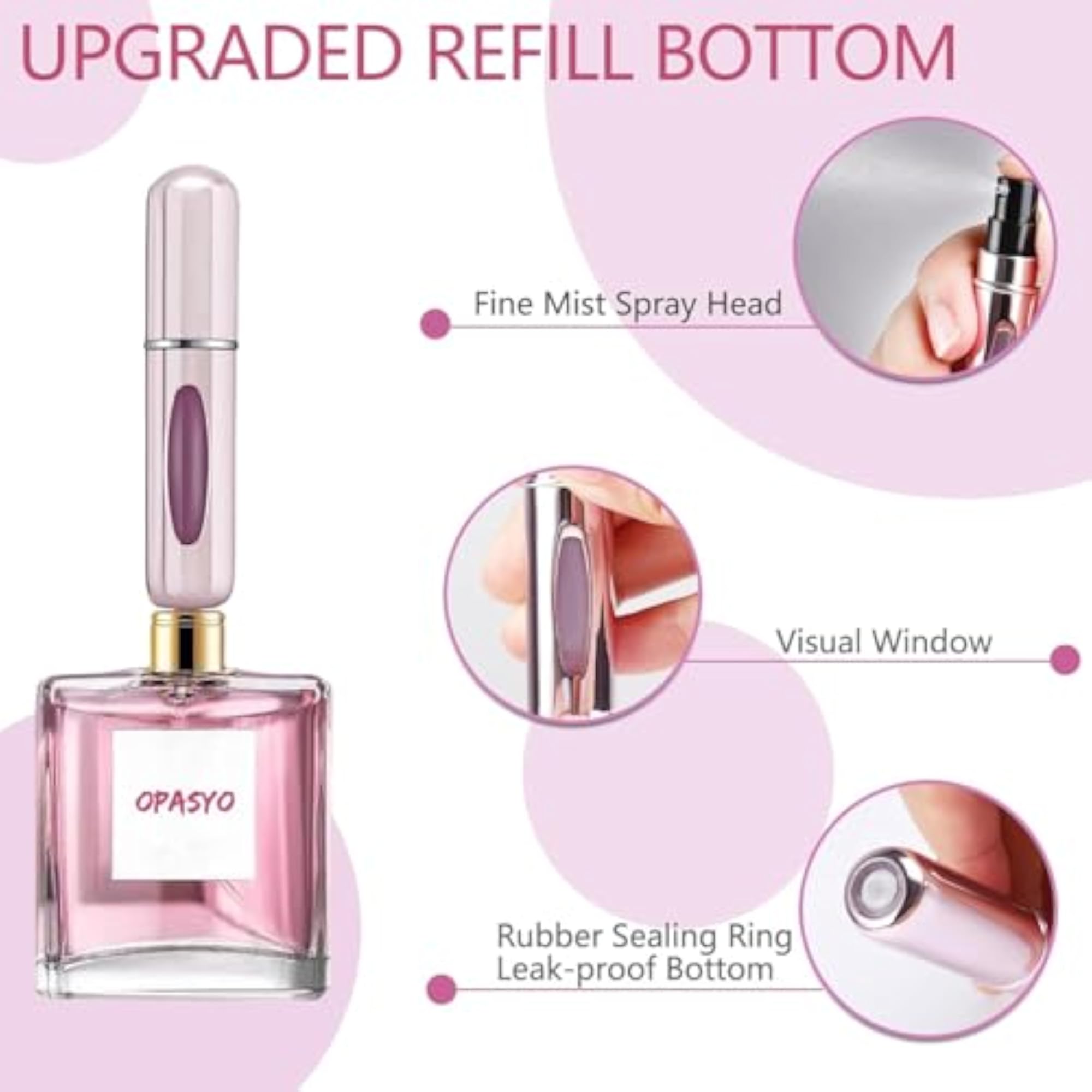 Portable Mini Refillable Perfume Atomizer Spray for Travel