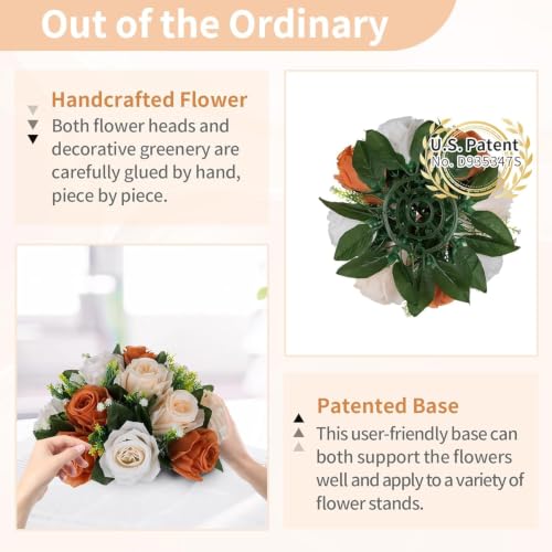 Image of NUPTIO Terracotta Flower Ball Centerpieces: Floral Arrangements for Fall