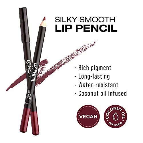 Image of Kiss New York Professional Slim Long-Wear Lip Liner Pencil, Matte Finish