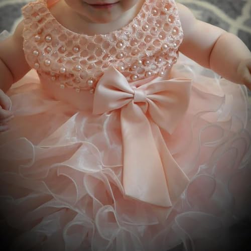 Jup'Elle 081318 Little Baby Girl Dress Flower Ruffles Party Wedding Pageant Princess Pink Dresses 12Months thumb #1