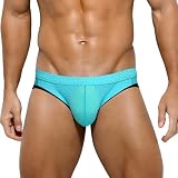 Baoneite Men's Jockstraps Underwear Athletic Supporter Breathable Jock Strap Workout Sexy Thong G-String (XL, Blue)