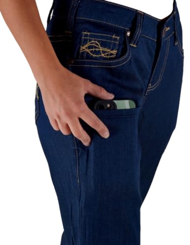 Cowgirl Tuff Western Jeans Womens Breathe 38 X-Long Dark Wash JULCLD3