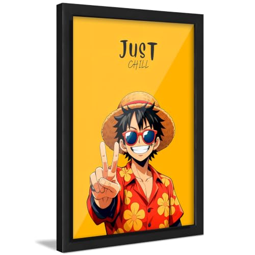Image of ArtLyft Demon Slayer Anime Wall Frame A4 | Rengoku Quote Poster Frame | Motivational tanjiro - renguko Wall Art | Otaku Room Decor | Anim Lover Gift (Just Chill)