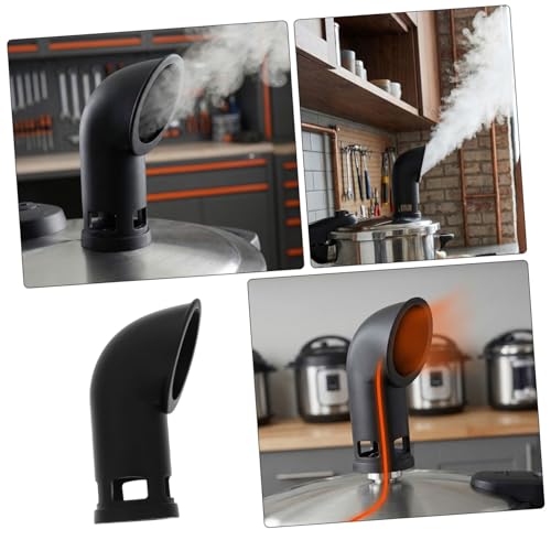 Piezas de repuesto VILLCASE para válvula de liberación de vapor para ollas a presión, diverter de vapor de silicona negro de 6 qt, 2 piezas, accesorio para cocina y cocina en RV miniatura 3