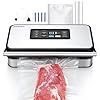 INKBIRD Machine Sous Vide Professionnelle pour Alimentaire, Double Pompe, Automatique, Modes Sec/Humide/Liquides, 20L/min, 160 Watts, Silencieuse, Coupeur Intégré et Rangement, Sacs et Rouleaux Inclus