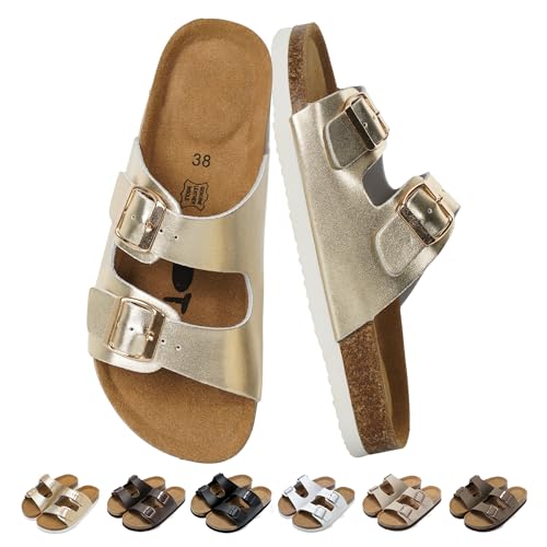 chetoria Sandales et Mules pour Femmes Été Confortable Pantoufles avec Boucles Réglable,...