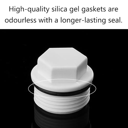 SEIWEI 5 Pcs Hexagonal 1/2" Male Thread PPR Pipe Fitting End Caps Connector Plug (White) - Image 3