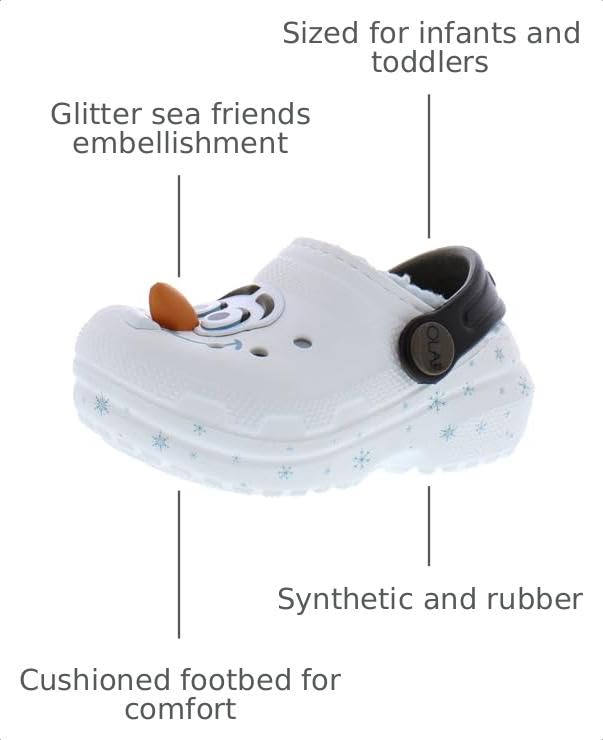 Image of Crocs Classic Glitter Sea Friends Clog Infant /Toddler Shoes Size 4, Color: Lavender-Purple