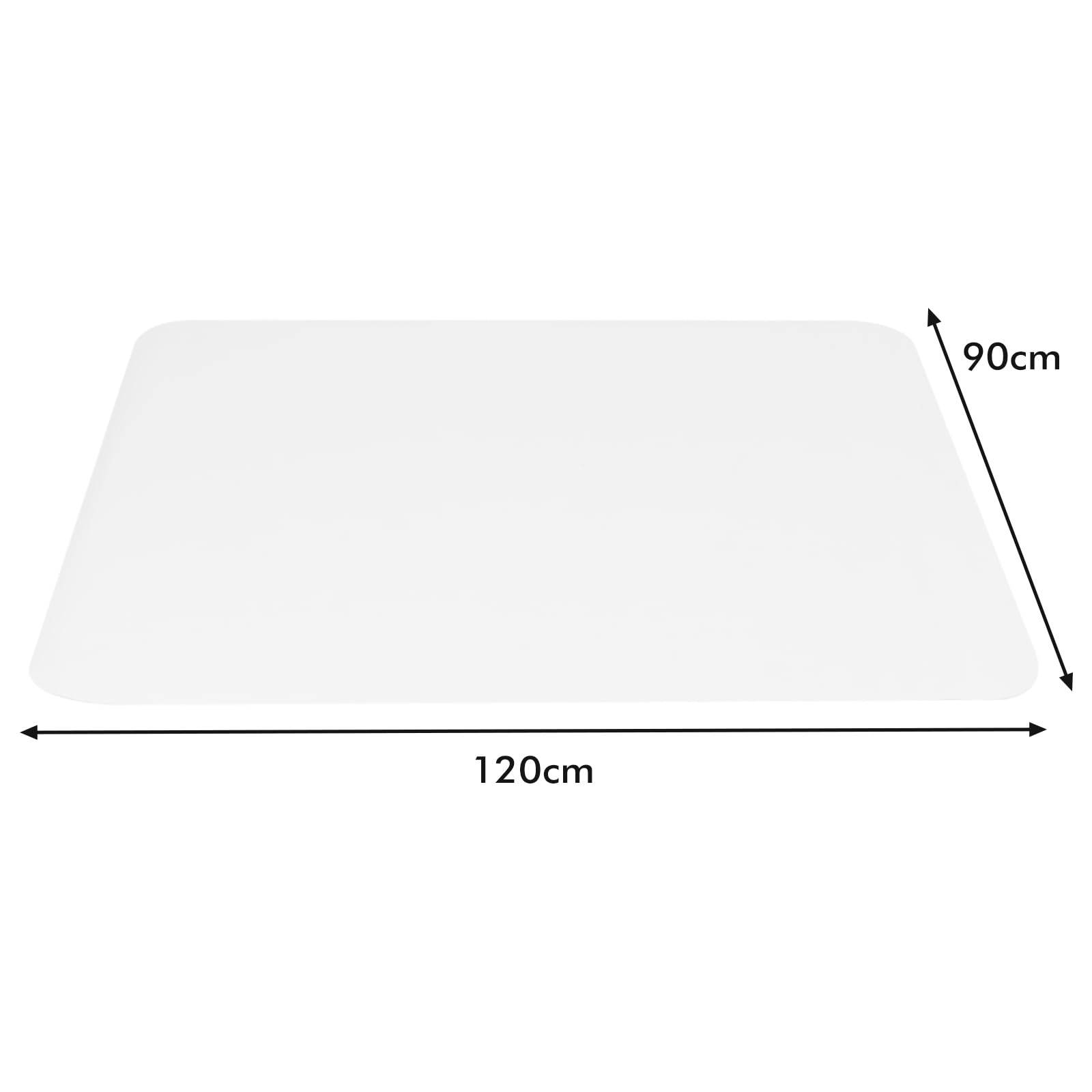 LIFEZEAL Protector de Suelo para Pisos Duros, 120x90 cm Alfombra Transparente para Oficina en PVC para Sillas con Ruedas, Protección para Suelo en Casa y Oficina (90 x 120 cm)