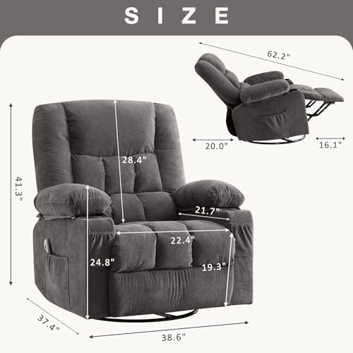 Sillón reclinable eléctrico con masaje y calefacción miniatura 2