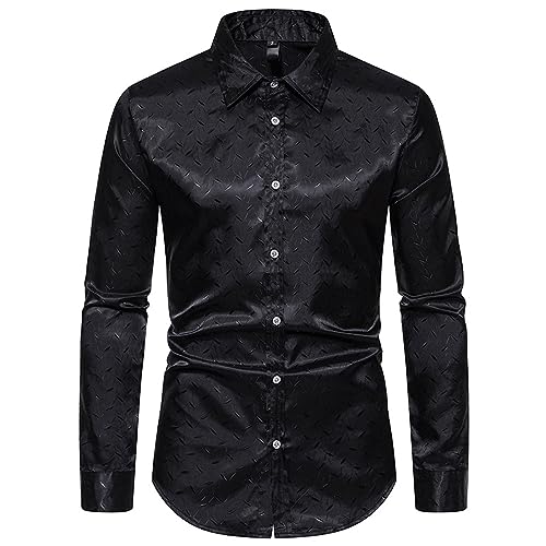 Chemise en jacquard pour hommes au tissage premium et coupe mince moderne