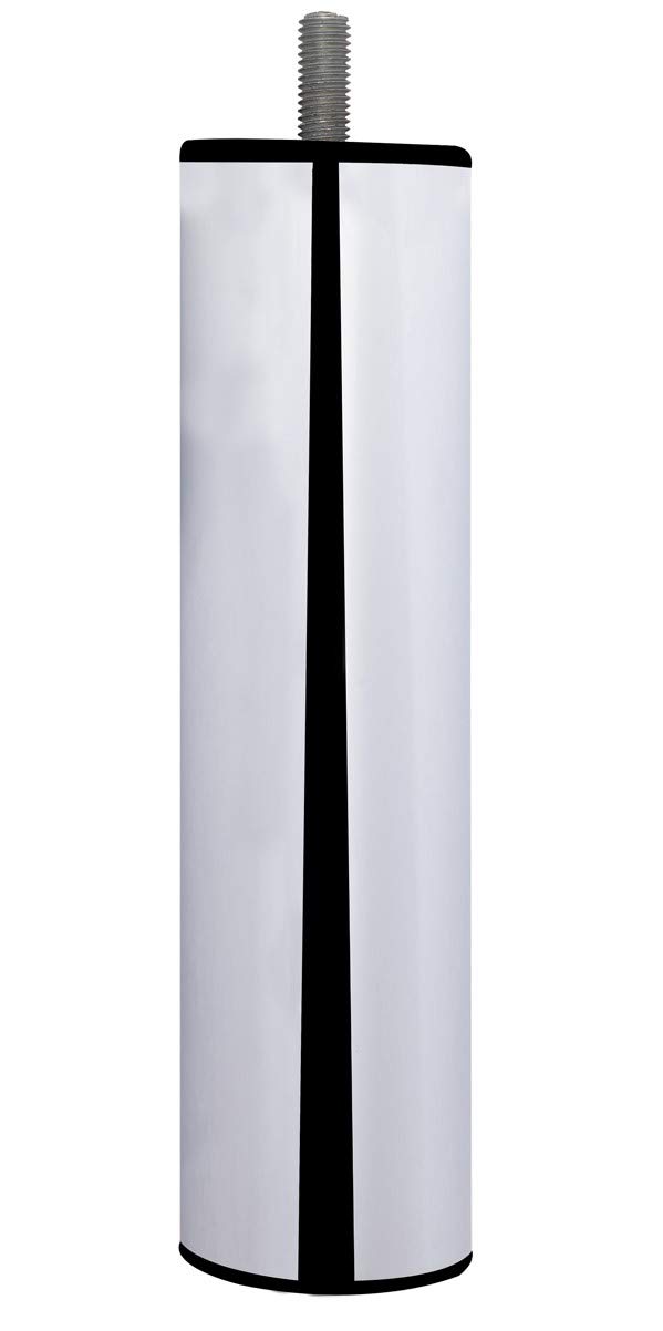 4 Pieds de Lit, Sommier Tapissier en Métal Chromé 20 Cm, Vis Fileté M8