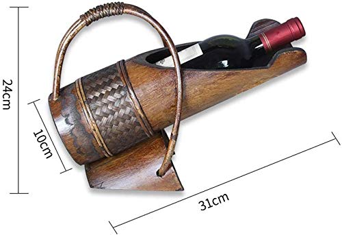 Soporte para botellas de vino vintage 24x10x34 cm miniatura 2