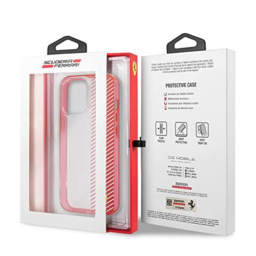 CG MOBILE Ferrari - Custodia per iPhone 14 Pro, con contorno fotocamera nera, in silicone liquido, liscia e antigraffio, facile da applicare, assorbimento degli urti e logo firmato