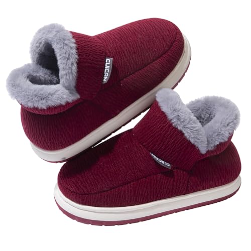 Thigies zapatillas peludosas para mujeres, pantuflas suaves totalmente cerradas, botas calientes antideslizantes ligeras para uso interior y exterior, regalos para hombres adultos y ancianos