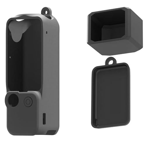 OSMO POCKET 3 保護ケース DJI POCKET 3 専用 シリコンケース レンズ 保護スリーブ ディスプレイレンズキャップ (Black)